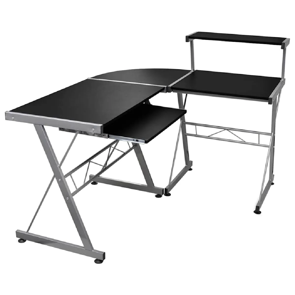 Vidaxl Noir Bureau D'ordinateur D'angle