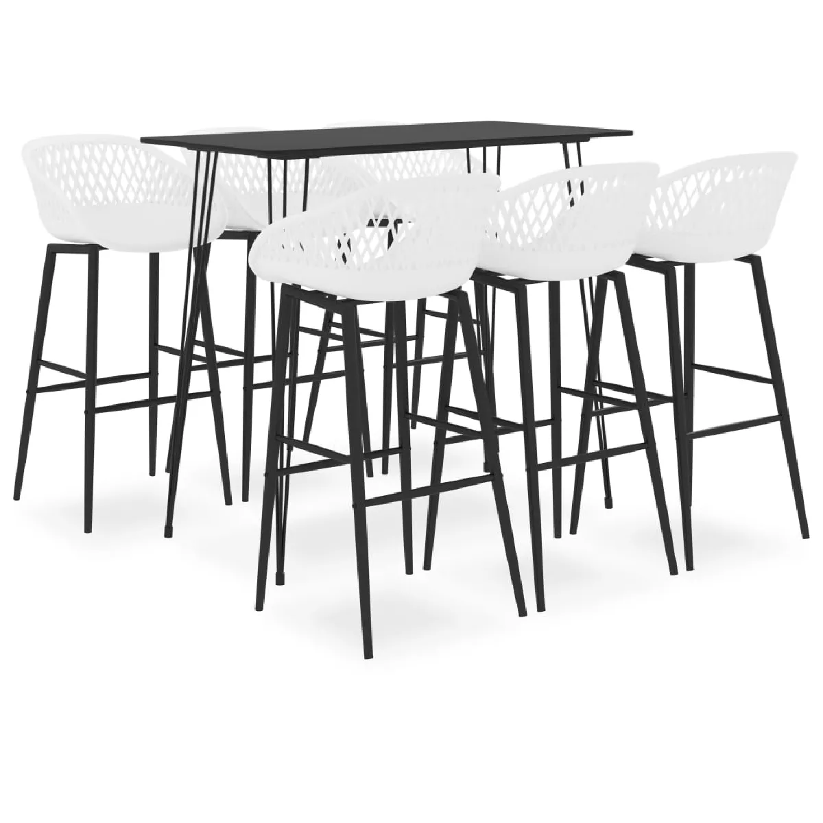 vidaXL Ensemble de bar 7 pcs et - vue 3