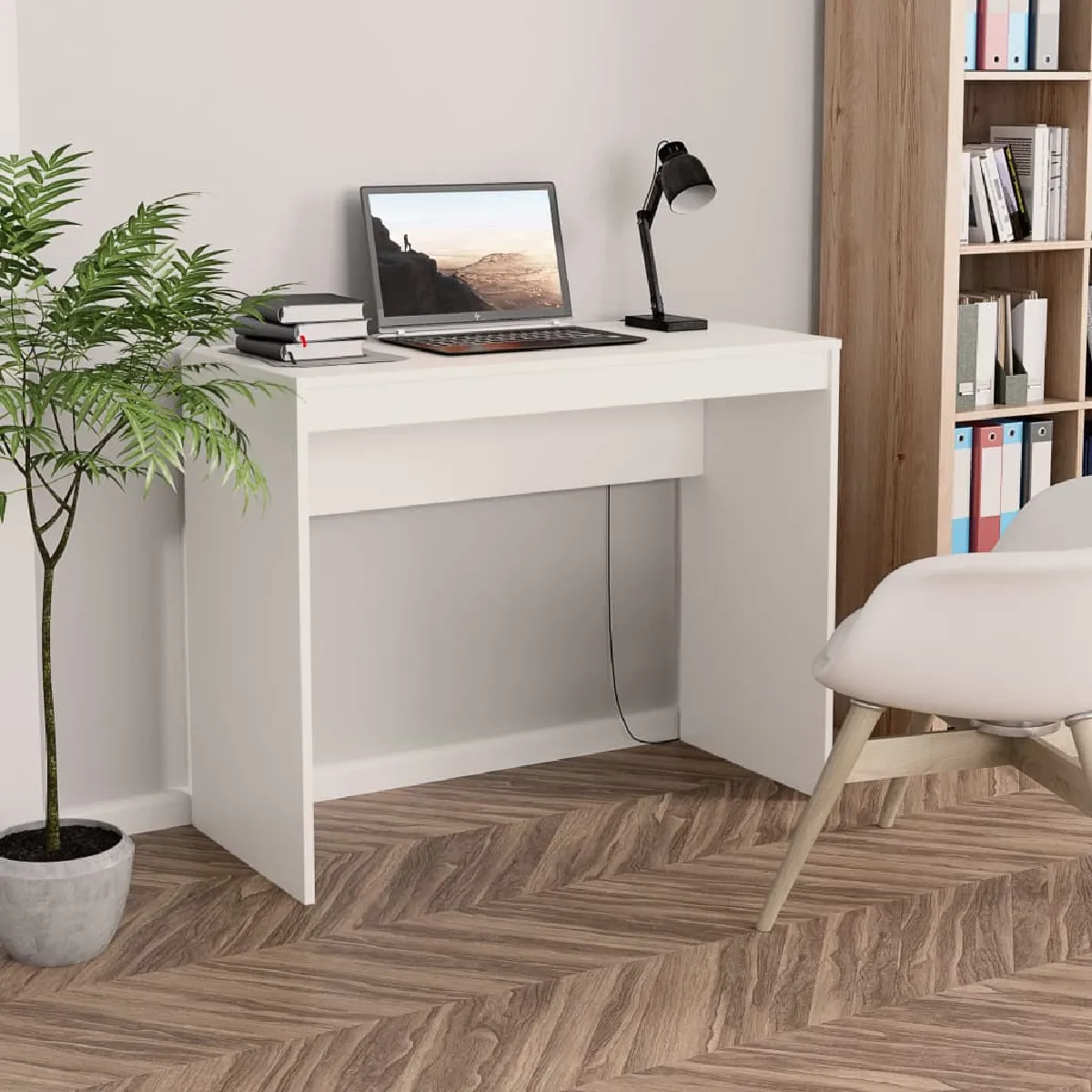 Non Communiqué Blanc Vidaxl Bureau 90X40x72 Cm Bois D'ingénierie - Image 3