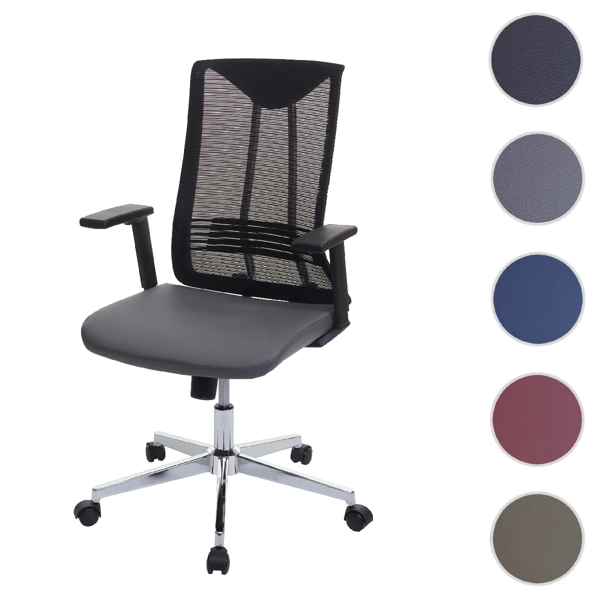 Mendler Gris Fauteuil De Bureau Pivotant