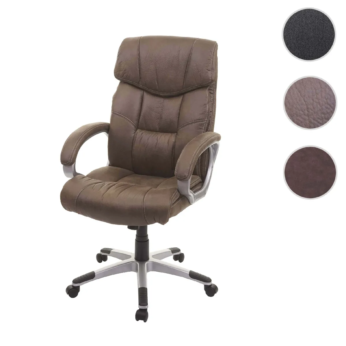Mendler Fauteuil de bureau pivotant - Marron