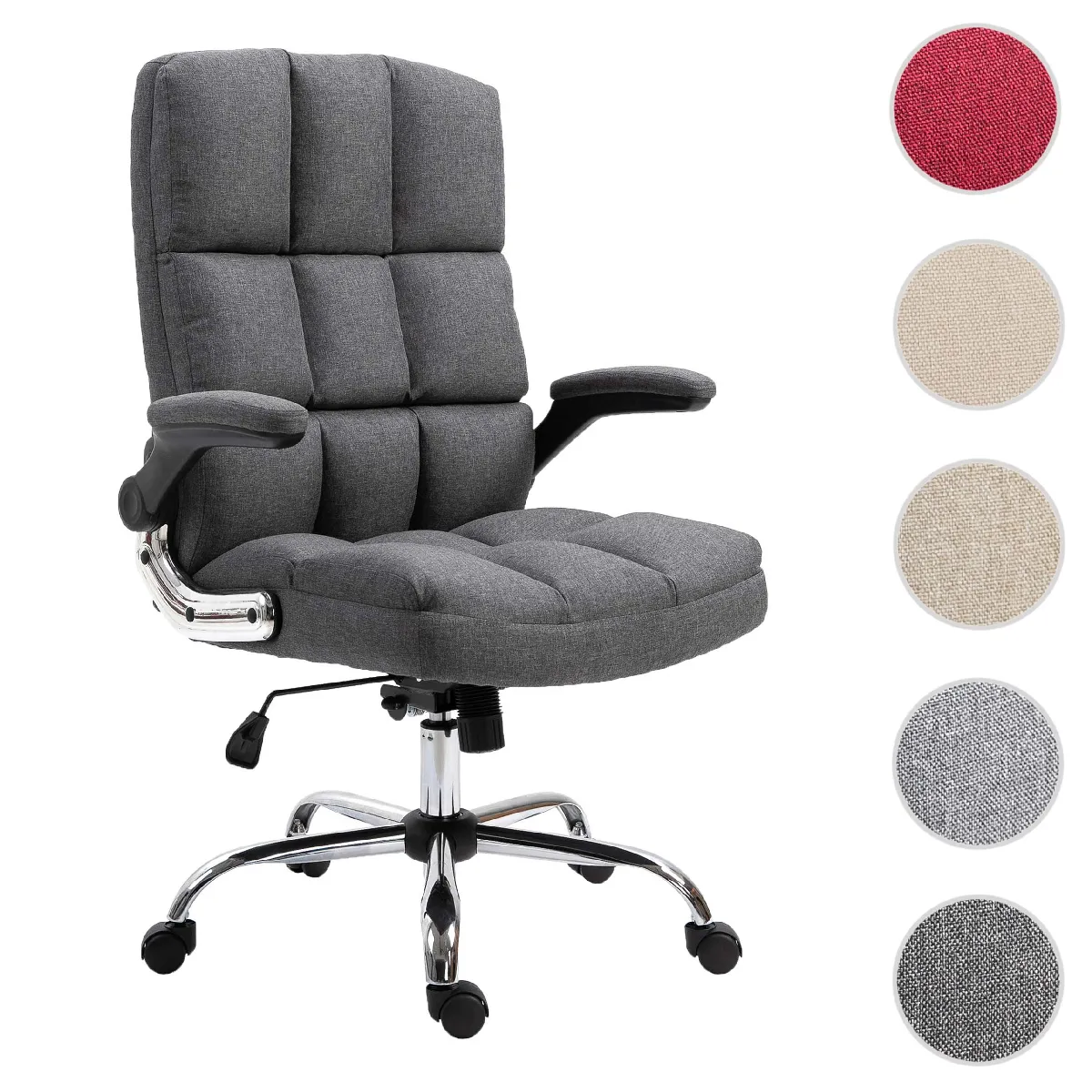 Mendler Gris Fauteuil De Bureau - Foncé