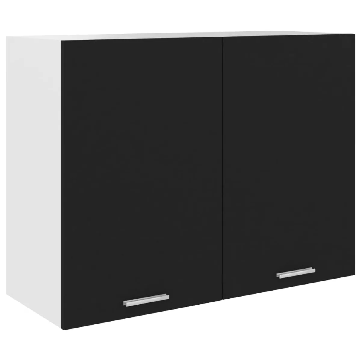 Vidaxl Armoire suspendue Noir 80 cm
