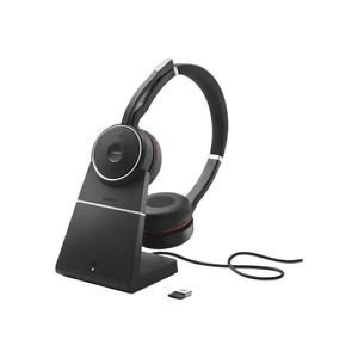 Jabra Evolve 75 UC Wireless Stereo On Ear Headset – Unified Communications Optimised Headphones With Long Lasting Battery – USB Bluetooth Adapter – - vue 8