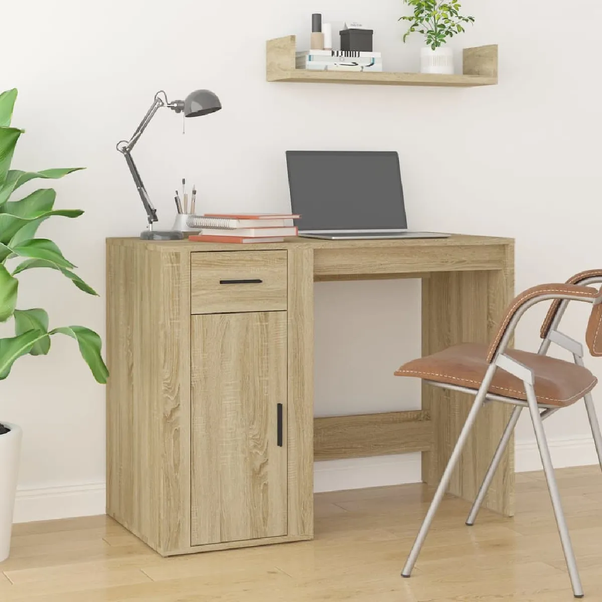 Vidaxl Bureau chêne sonoma - vue 8