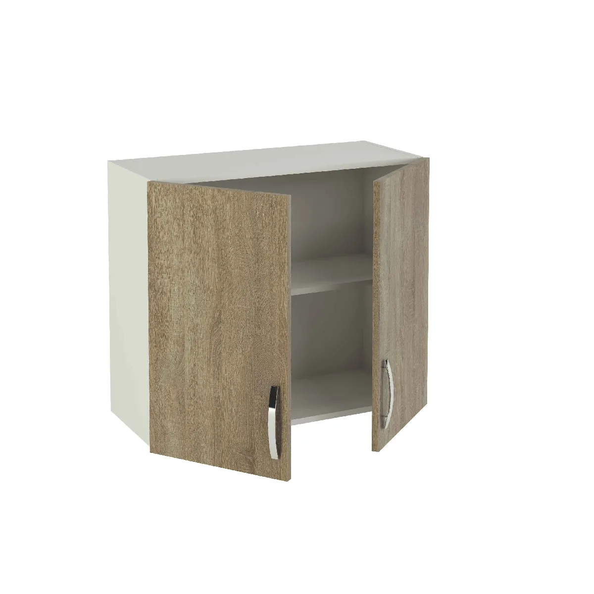 Pegane Meuble haut de cuisine 2 portes - Chêne