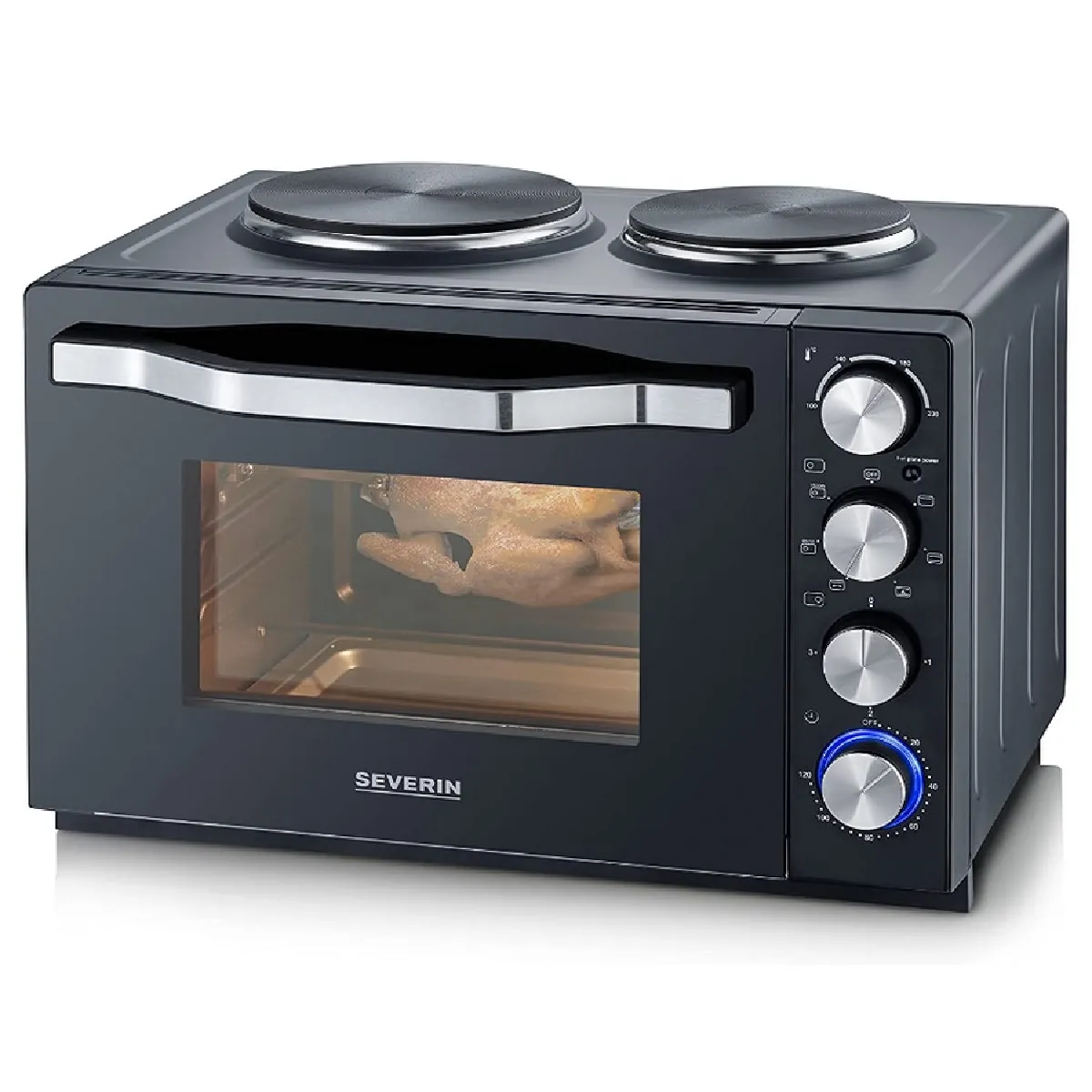 SEVERIN mini four 30 litres + 2 plaques de cuisson 2074 - vue 5