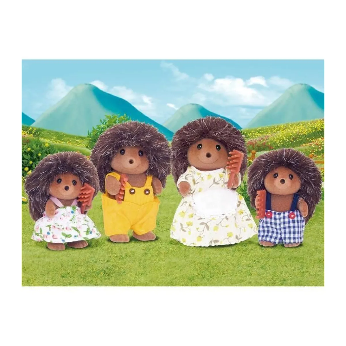 Sylvanian Families La famille Hérisson Set 4 figurines Plongez dans 'univers de la famille Sylvanian Figurines animaux miniatures Jouet enfant et + pour développer imagination 4018 - vue 5