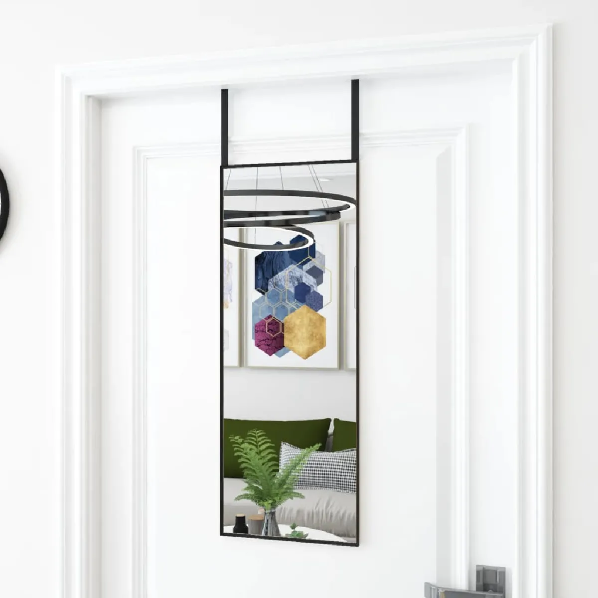VIDAXL - Miroir de porte - 30 x 80 cm - Noir - Image 2