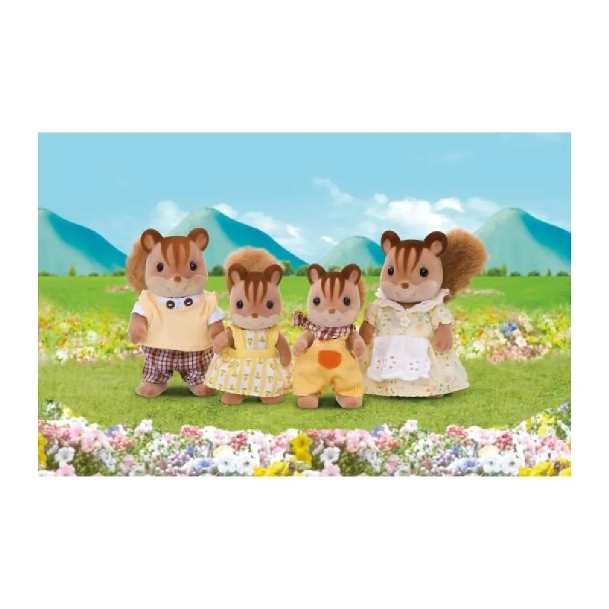 Sylvanian Families 5 Figurines Famille Écureuil Roux