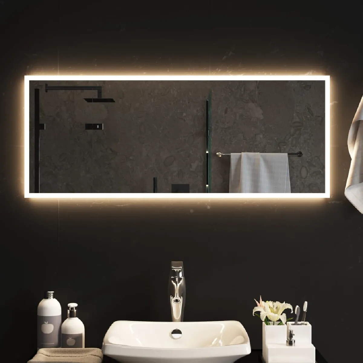 vidaXL Miroir salle de bain LED 40x100 cm