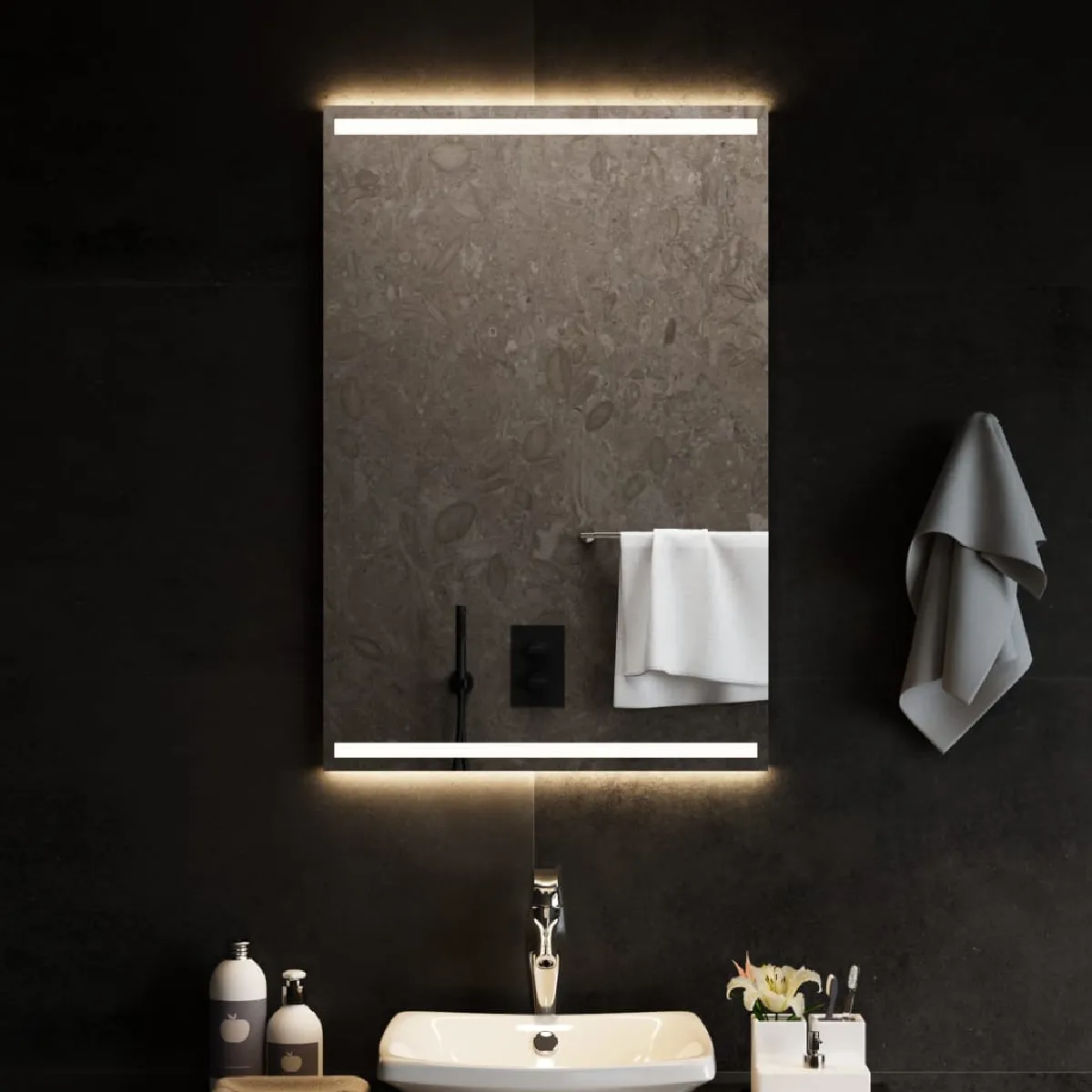 vidaXL Miroir salle de bain LED
