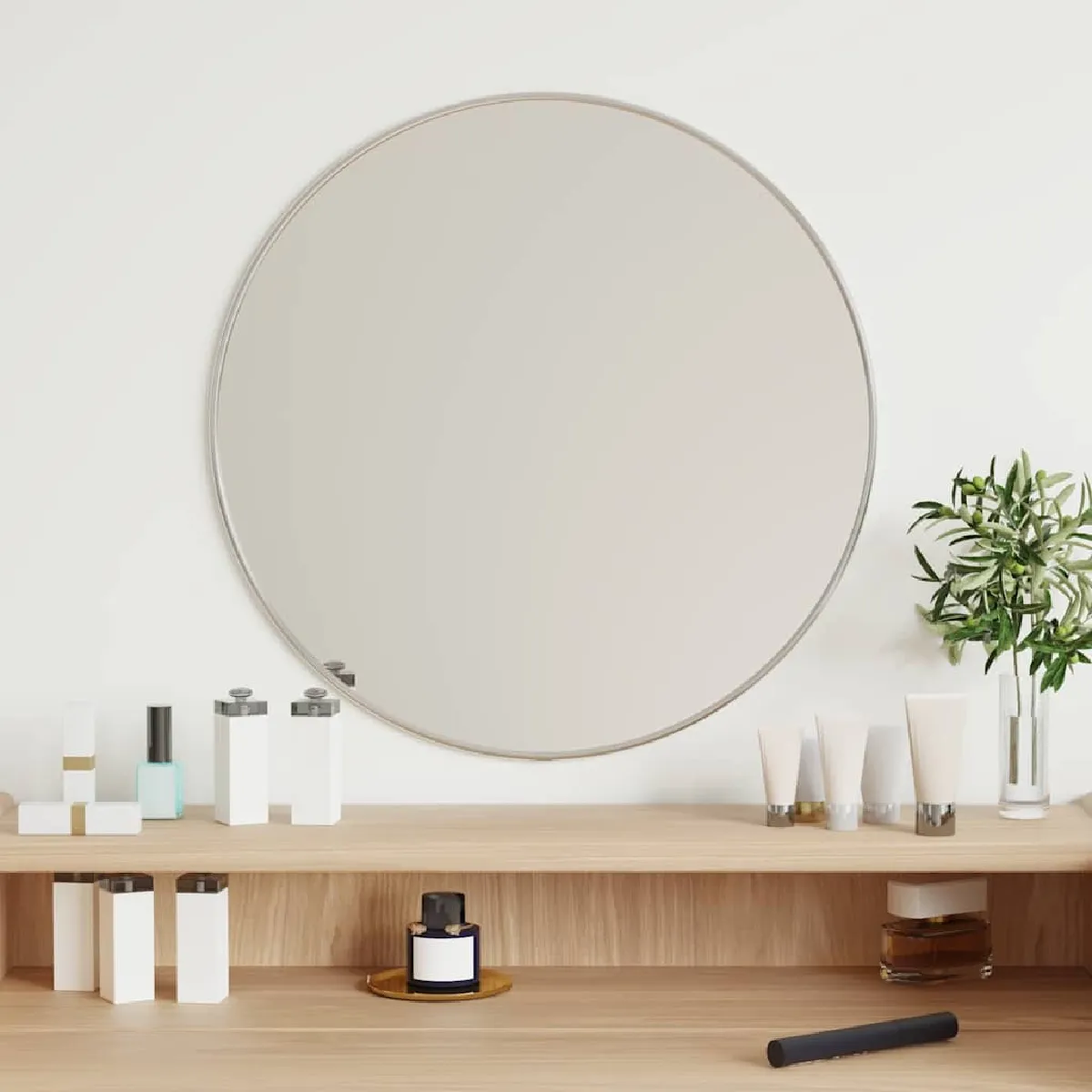VIDAXL - Miroir de Maquillage Mural - Argent - Image 2