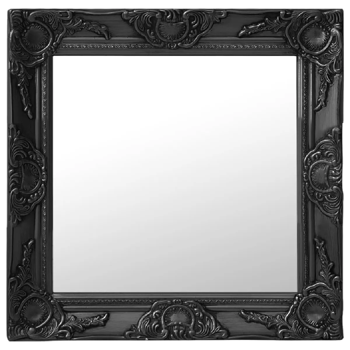 Vidaxl Noir Miroir Mural Style Baroque 50X50 Cm 320315 - Image 3