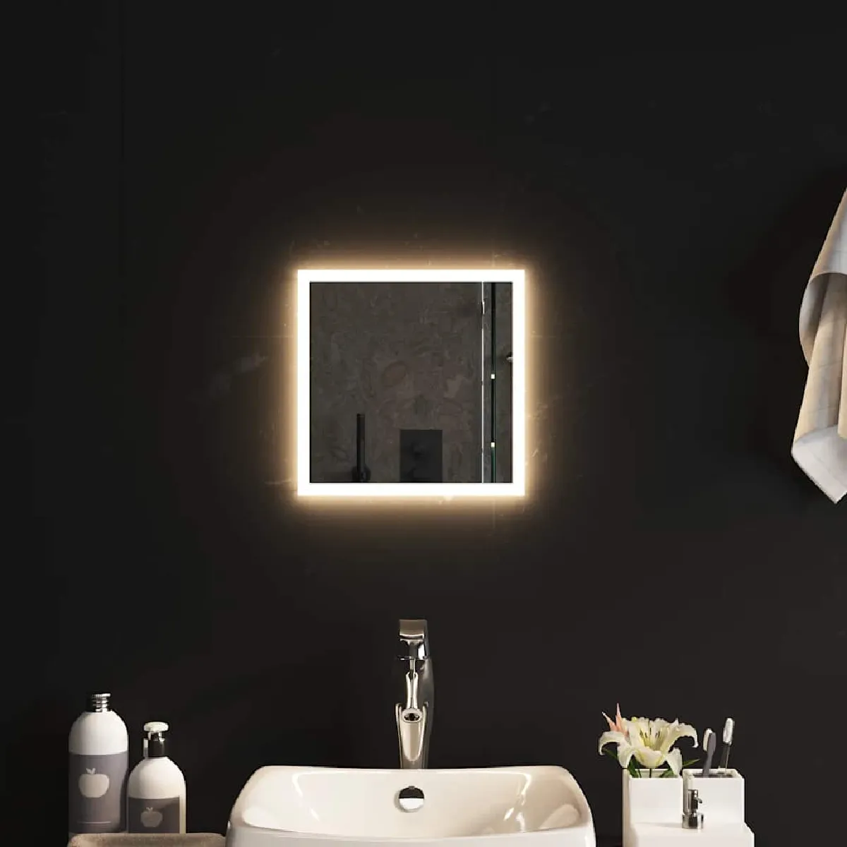 vidaXL Miroir de salle de bain LED