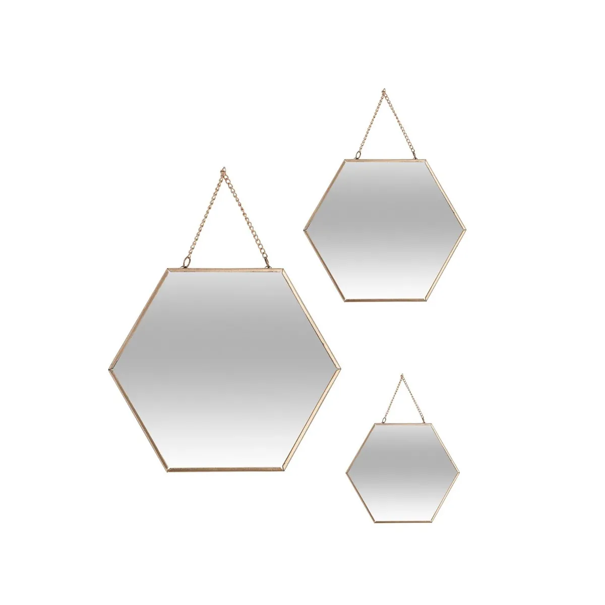 Atmosphera Lot De 3 Miroirs Muraux - Or