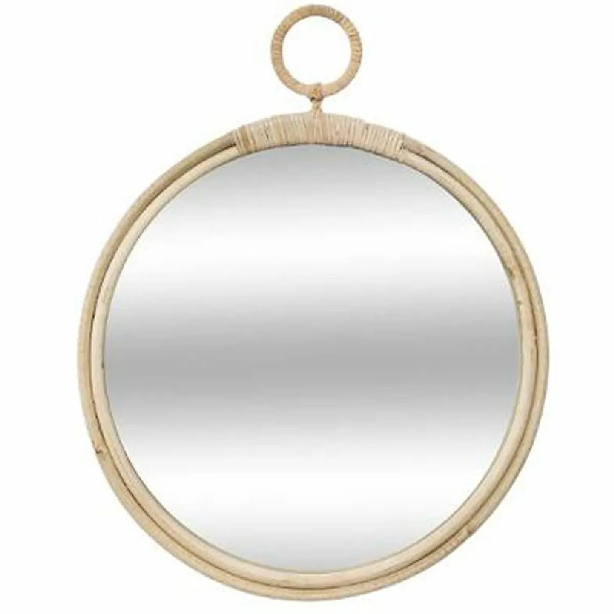 Paris Prix Beige Atmosphera Créateur D'intérieur - Miroir Mural Rond En Rotin "Kailua" 38Cm Naturel - Image 2