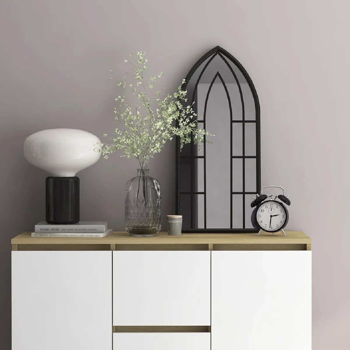 VIDAXL - Miroir de décoration - 70 x 30 cm - Noir - Image 2