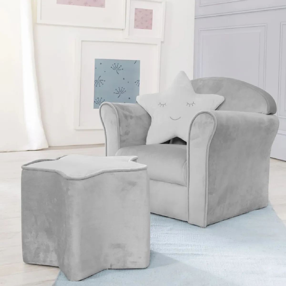 ROBA Fauteuil enfant Gris argenté