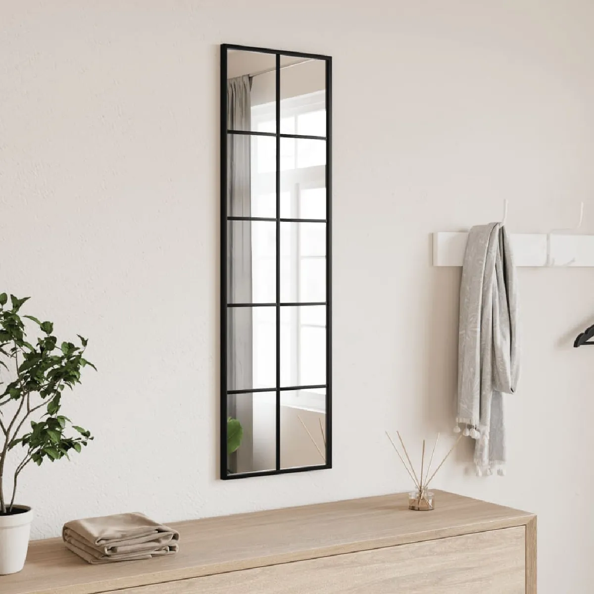 VIDAXL - Miroir Mural - Rectangulaire - 30x100 cm - Noir - Image 2