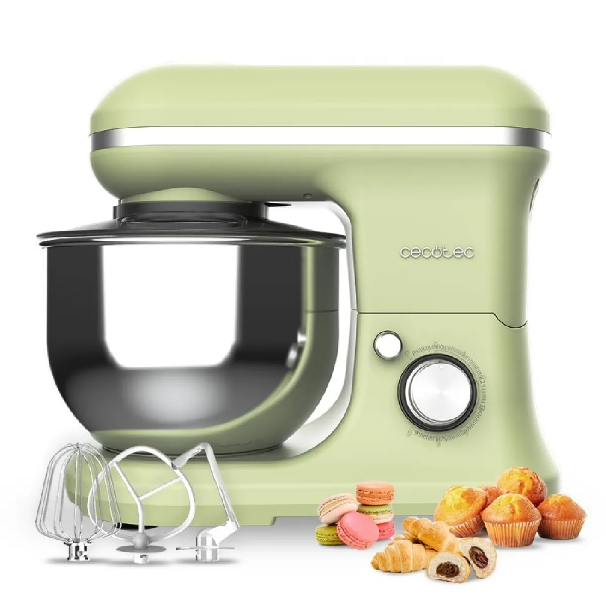 Cecotec Vert 03900 - Robot Pétrisseur Cecomixer Merengue 5L 1200 Green - Neuf - Image 3