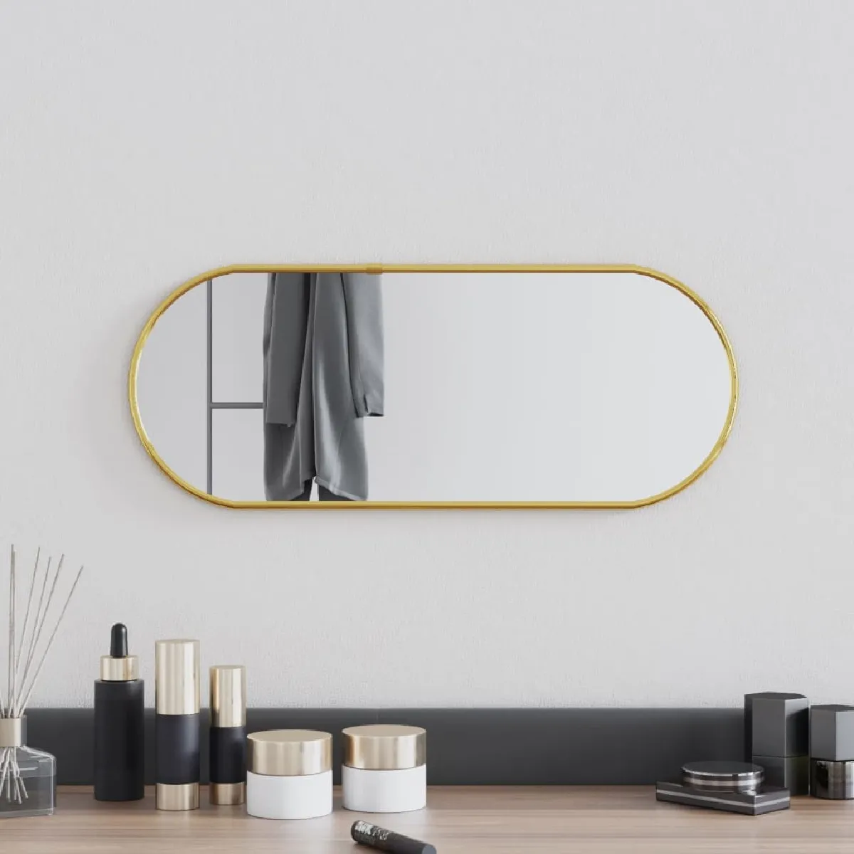 vidaXL Miroir Ovale Doré