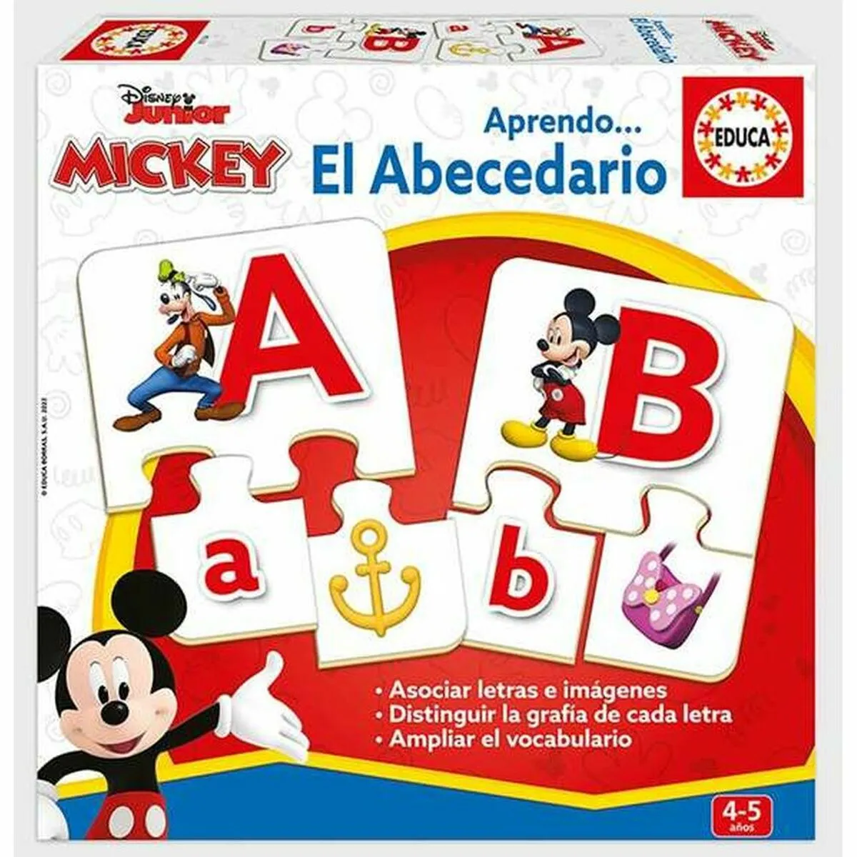 Educa Borras Multicolore Puzzle Apprendre L'alphabet Educa Mickey&Friends - Image 2