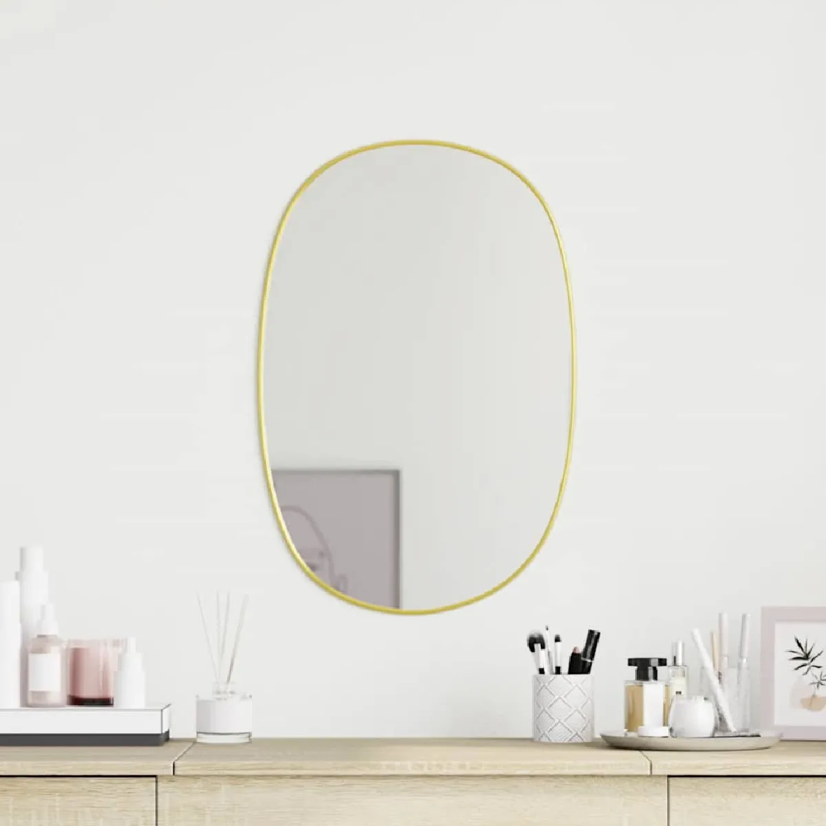 Miroir LED Salle De Bain Cosmétique 40x80 Cm – Éclairage USB, IP65 Étanche, Installation Facile