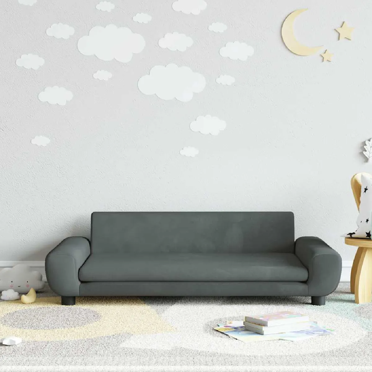 vidaXL Canapé Enfant Velours - vue 2