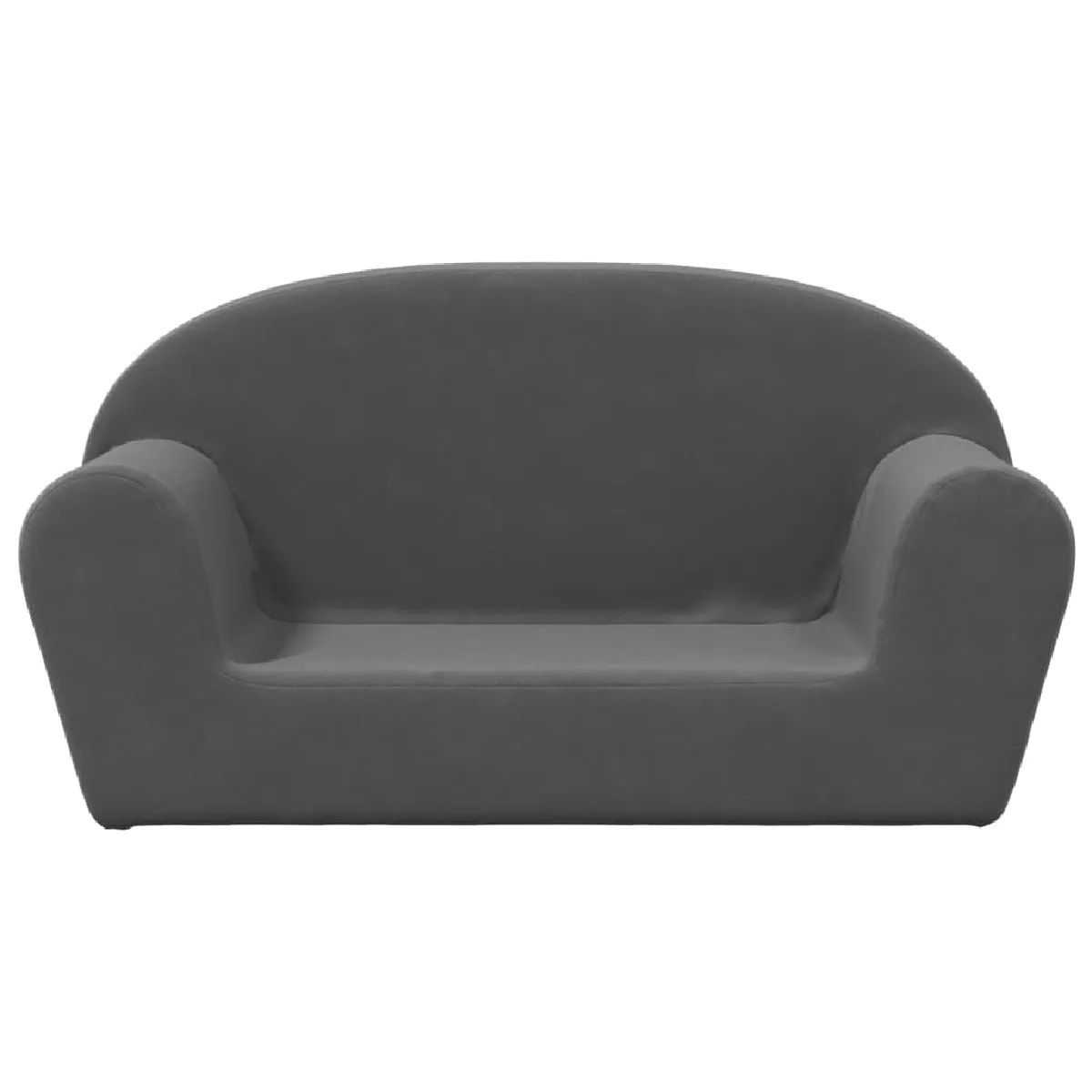 Canapé 2 Places Pour Enfants – Peluche Douce Gris Clair Avec étoiles, Housse Amovible, Rembourrage Moelleux