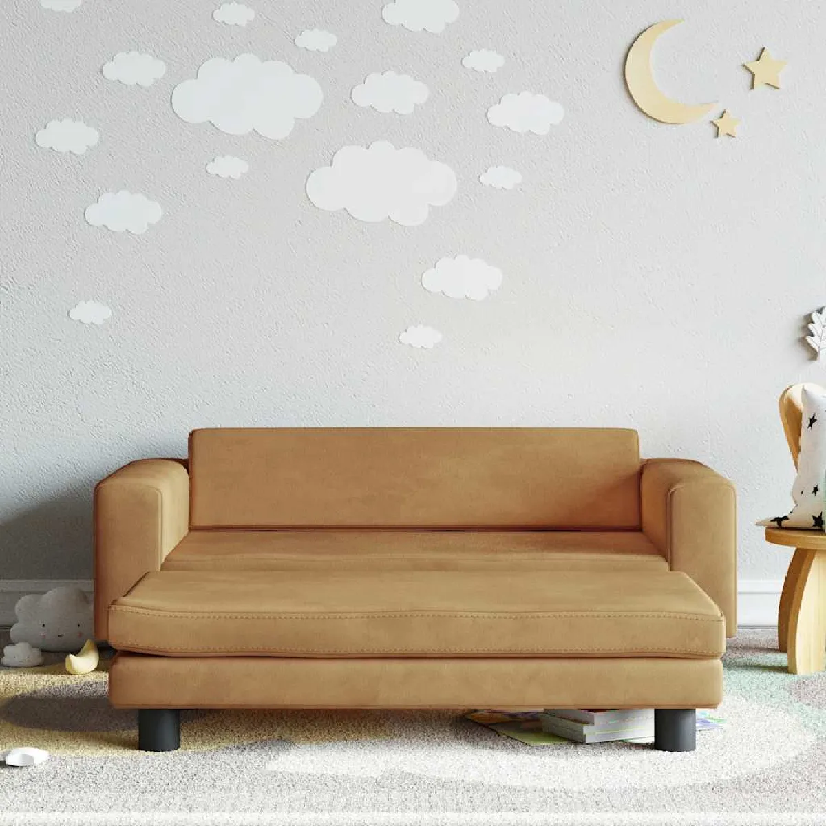 vidaXL Canapé Enfant Marron