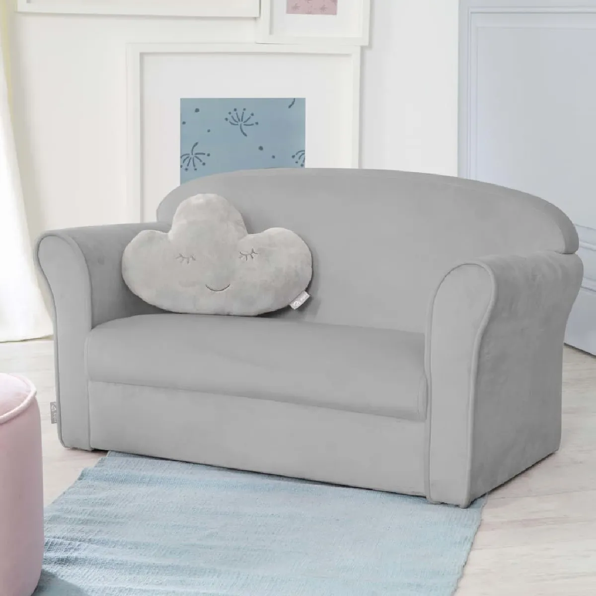 Roba Canapé Enfant Accoudoirs Gris