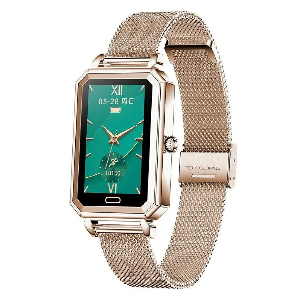Yonis Femme Montre Connectée Or Suivi Sport Santé