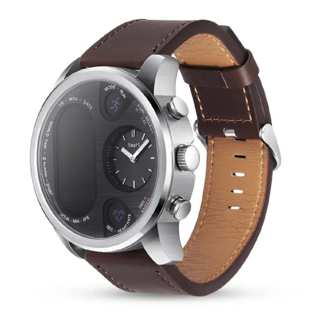 YONIS - Montre Connectée - Suivi Cardio - Étanche IP68 - Marron - Image 2