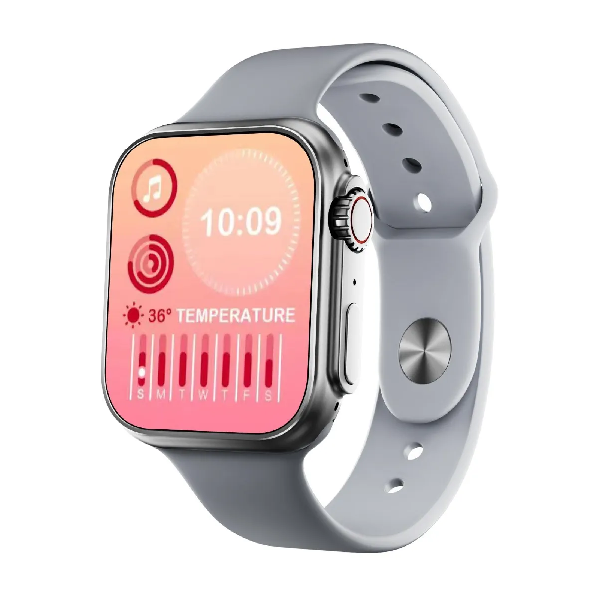 YONIS - Montre Connectée - Ecran Tactile 2 Pouces - Bluetooth 5.0 - Argent - Image 2
