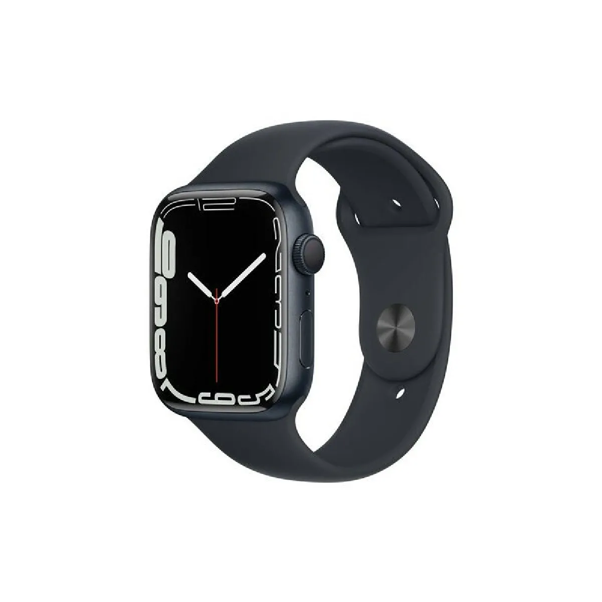 Apple Watch Series 7 GPS, bo&icirc;tier Aluminium Minuit 45mm avec Bracelet Sport Minuit