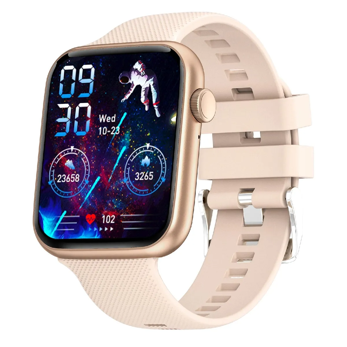 Yonis Montre Connectée Avec Appels - 46,99 Mm - Or