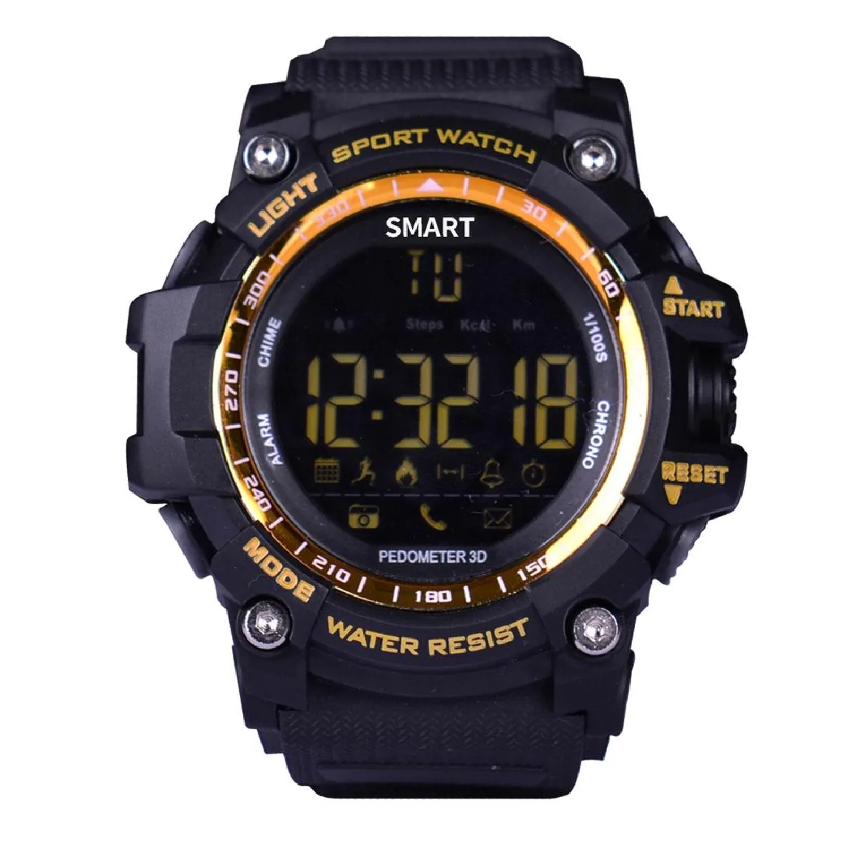 YONIS - Montre Connectée Bluetooth - Sport - Écran LCD - IP67 - Or - Image 2