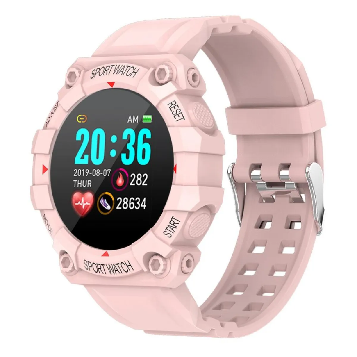 Yonis Rouge Montre Connectée Avec Suivi Cardiaque