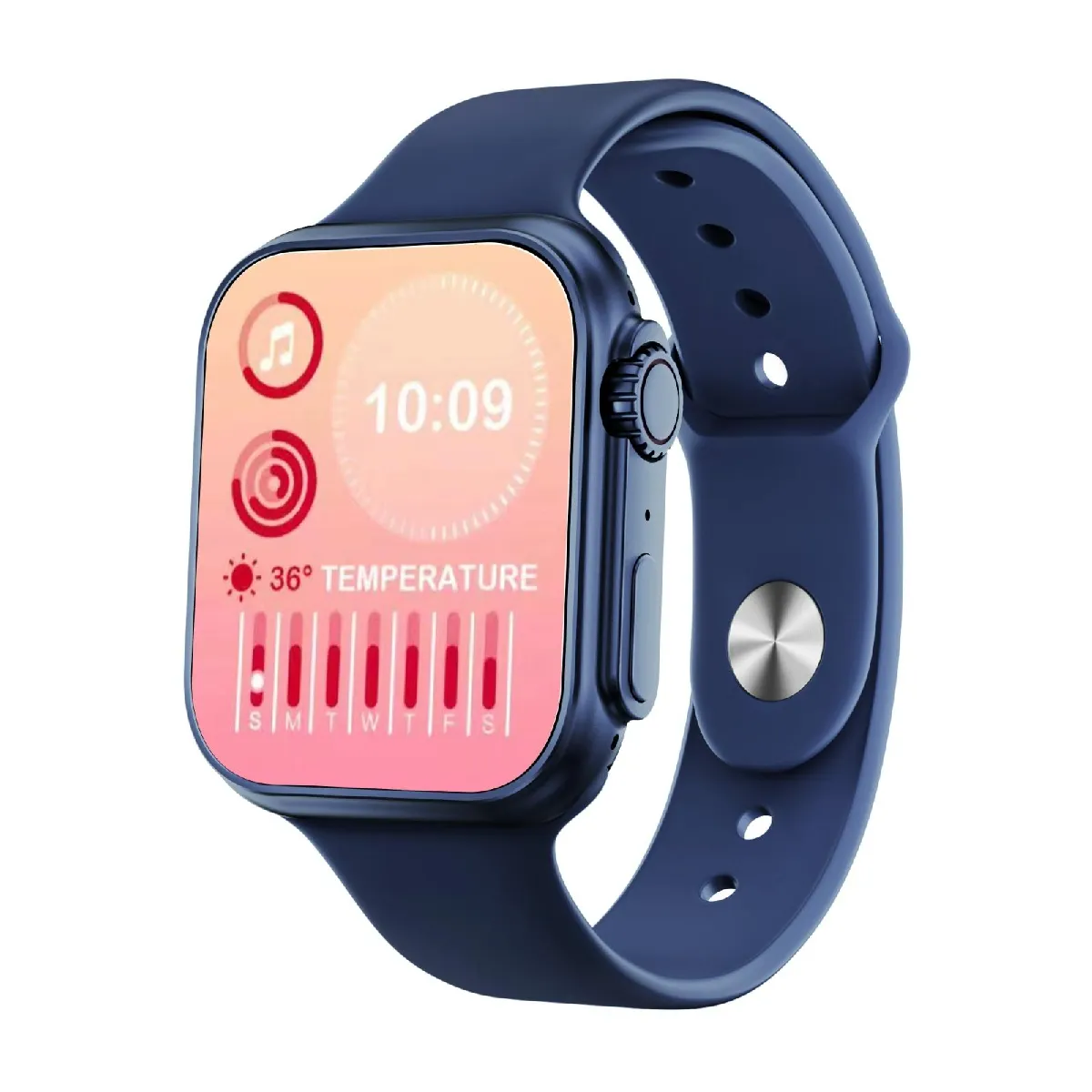 Yonis Bleu Montre Connectée Avec Fréquence Cardiaque - 2 Pouces