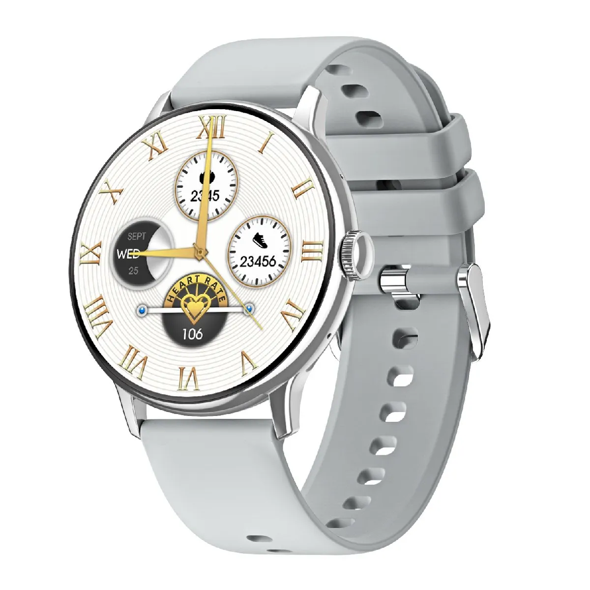 Yonis Argent Montre Connectée Amoled - 1,43 Pouces