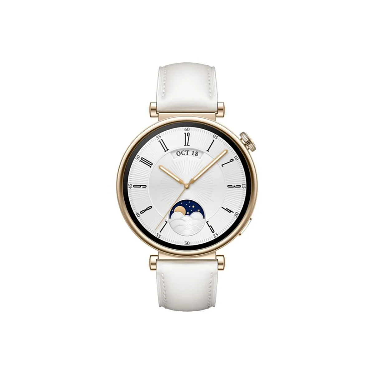 Huawei Montre connectée GT4 41mm Classic Leather Strap Acier Inoxydable Blanc