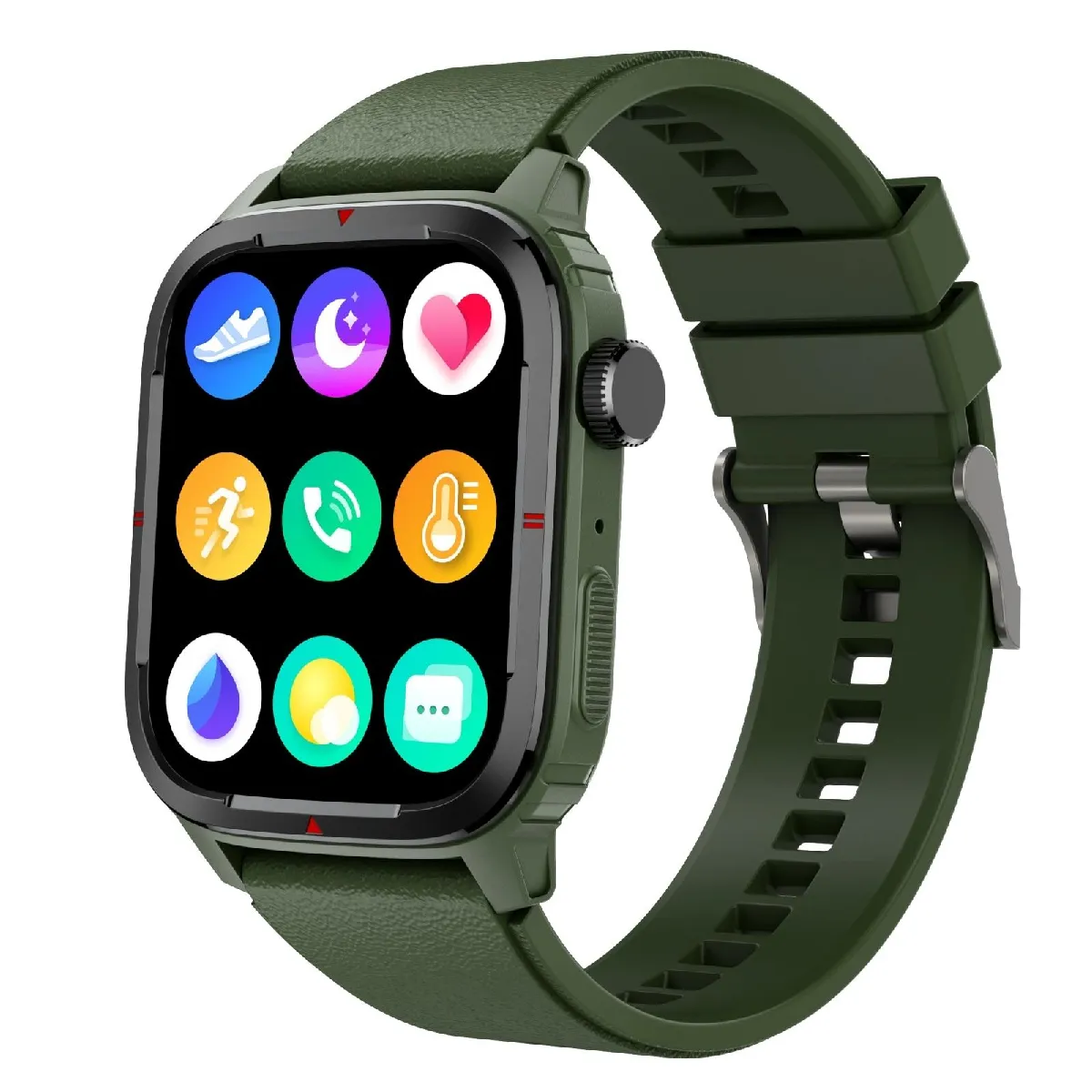 Yonis Vert Montre Connectée Bluetooth - 1,7 Pouces