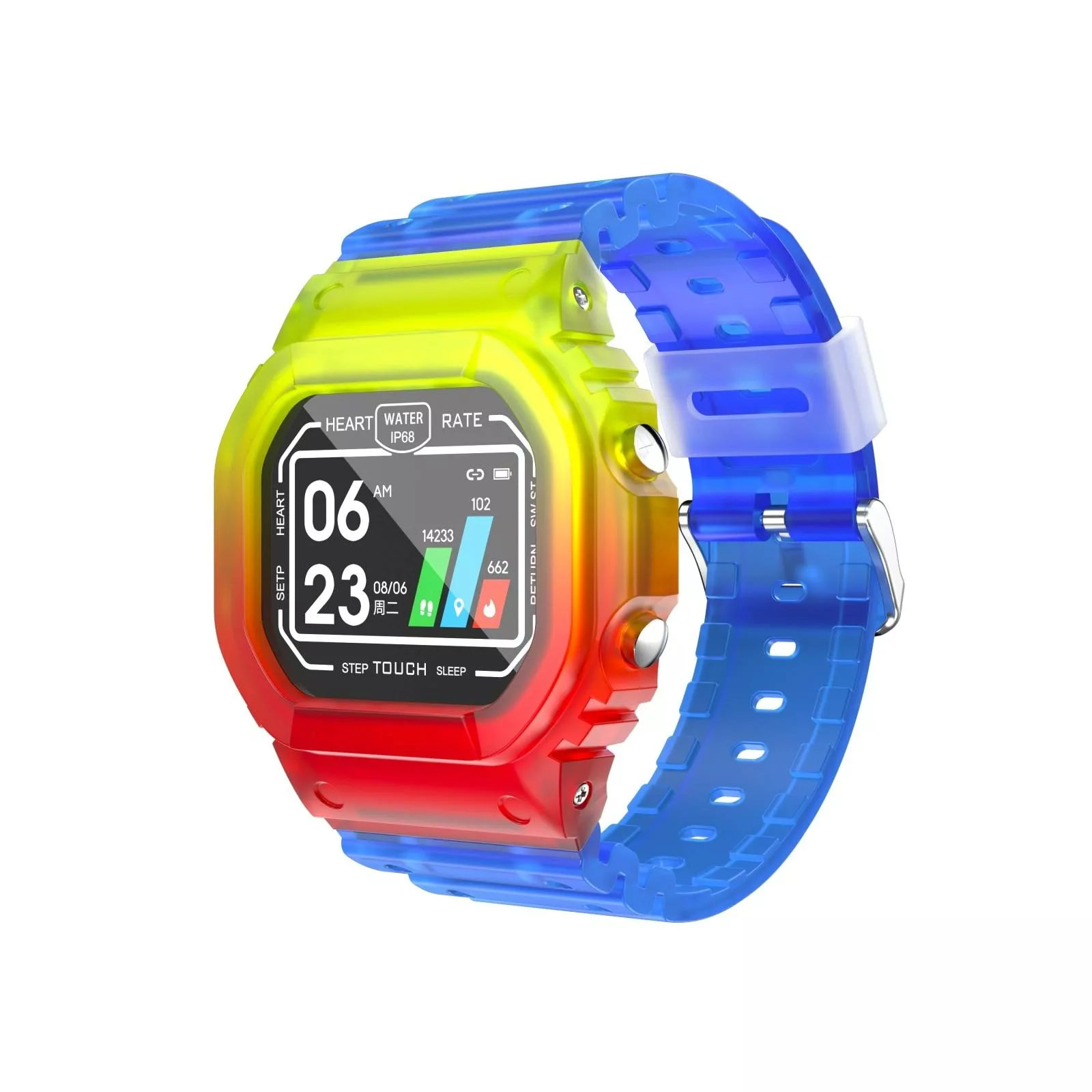 YONIS Montre Connect&eacute;e IP68 Musique Bluetooth Moniteur Sommeil Cardiaque
