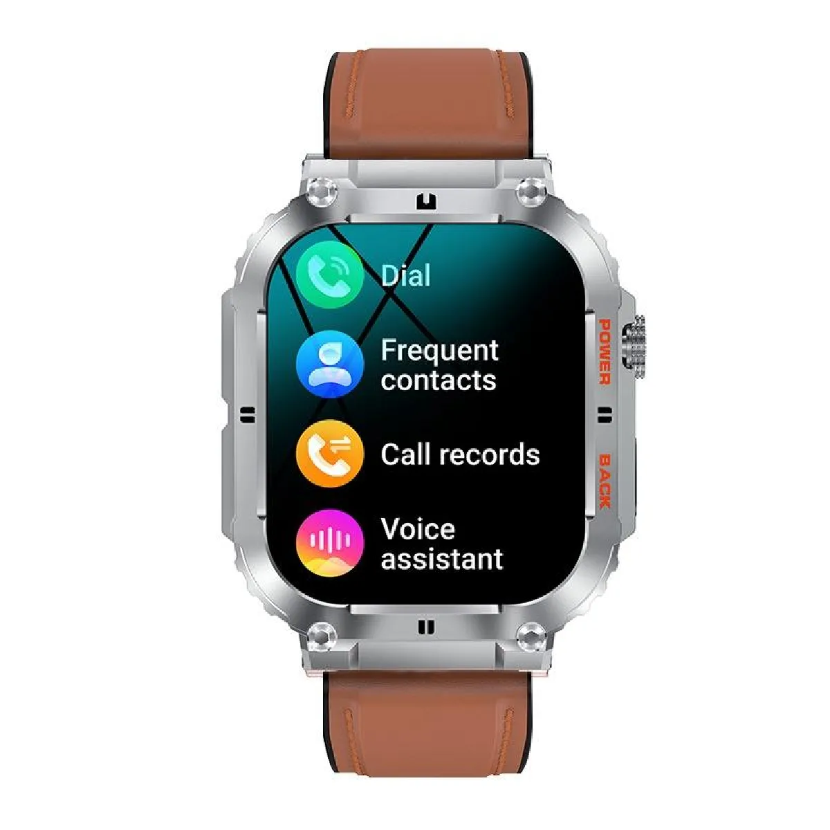 Montre Connectée Silver Luxe Étanche Bluetooth Musique Santé