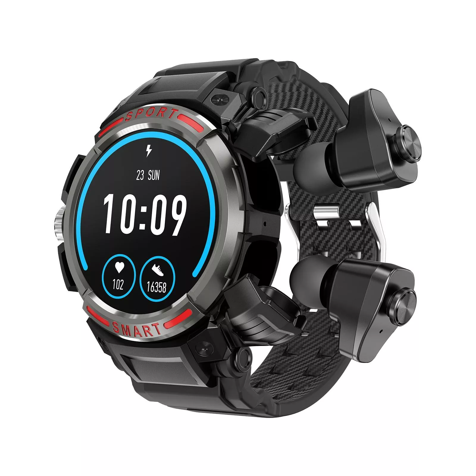 YONIS Montre Connect&eacute;e 2en1 Bluetooth 5.2 IP67 Autonomie 50j