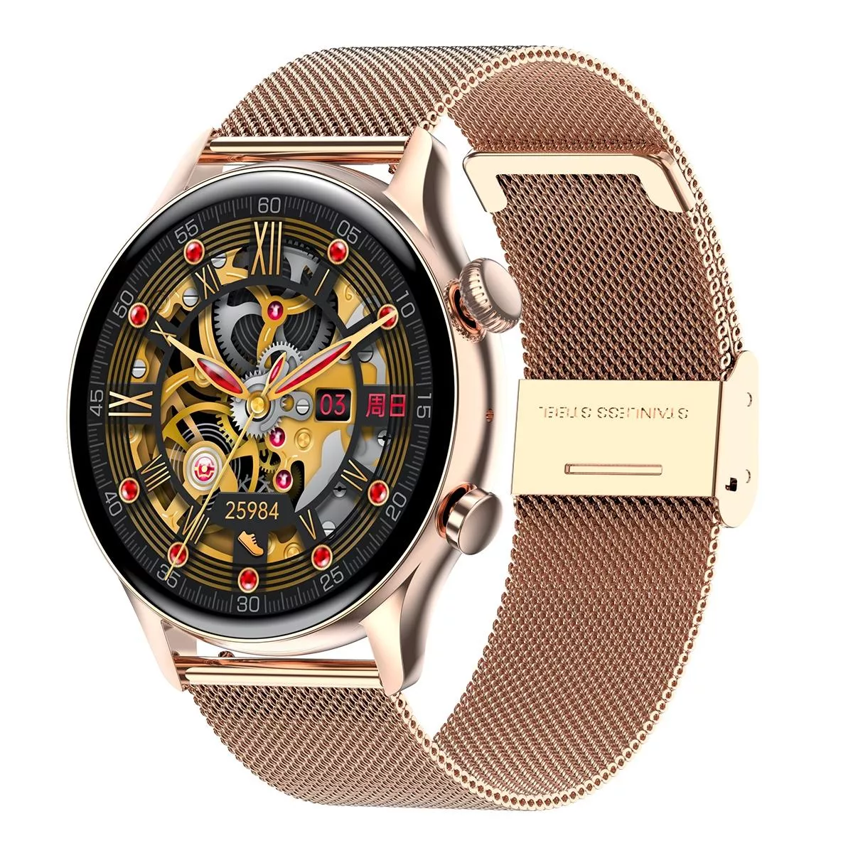 YONIS Montre Connect&eacute;e Cardio Inox