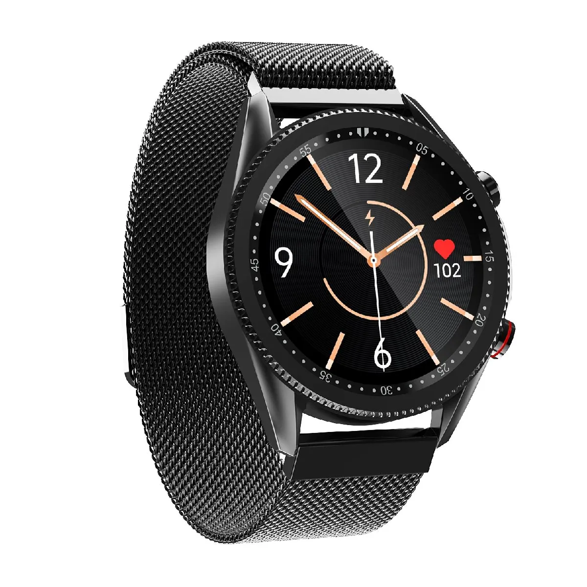 Yonis Noir Montre Connectée Avec Appels Bluetooth