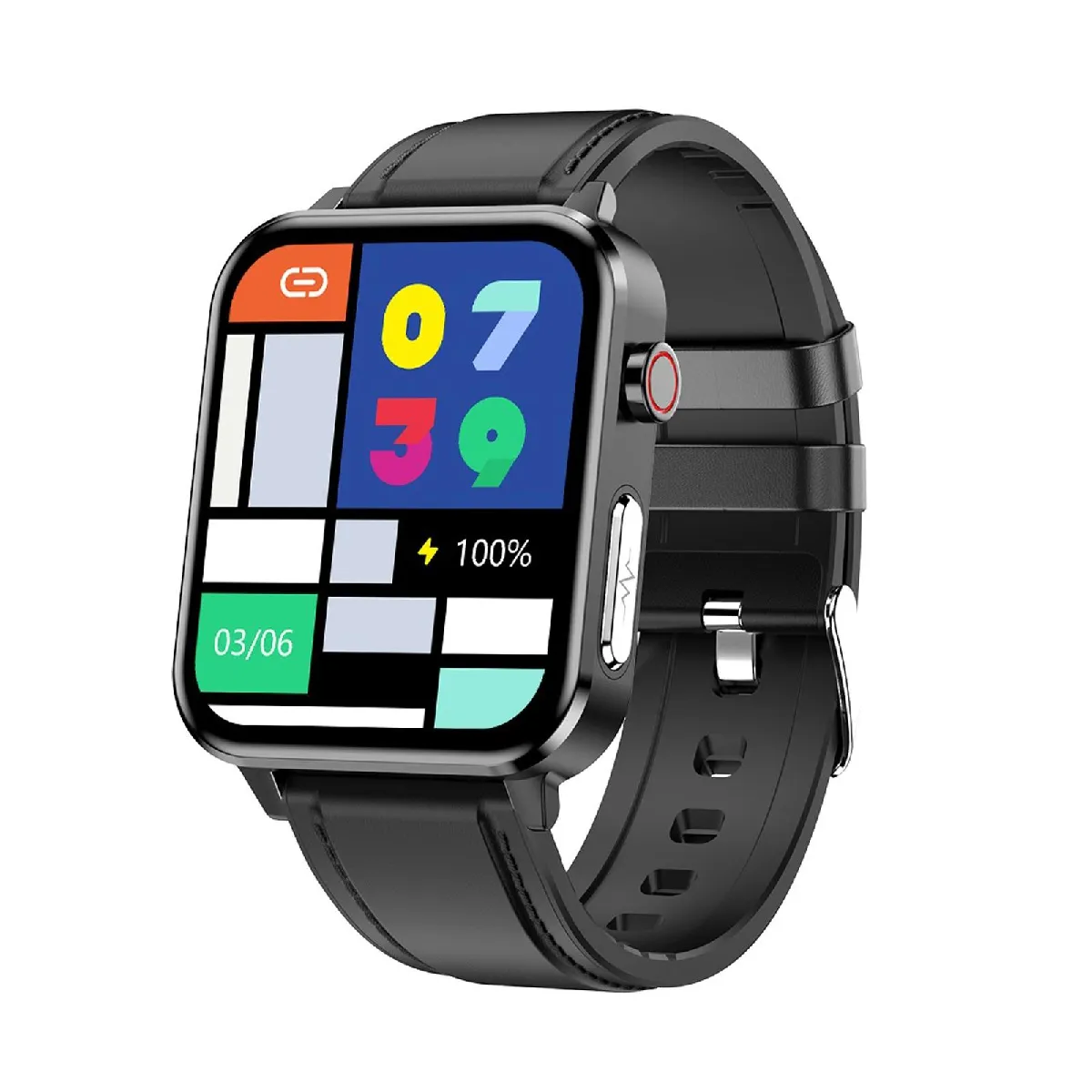 Yonis Noir Montre Connectée À Écran Tft - 1,7 Pouces
