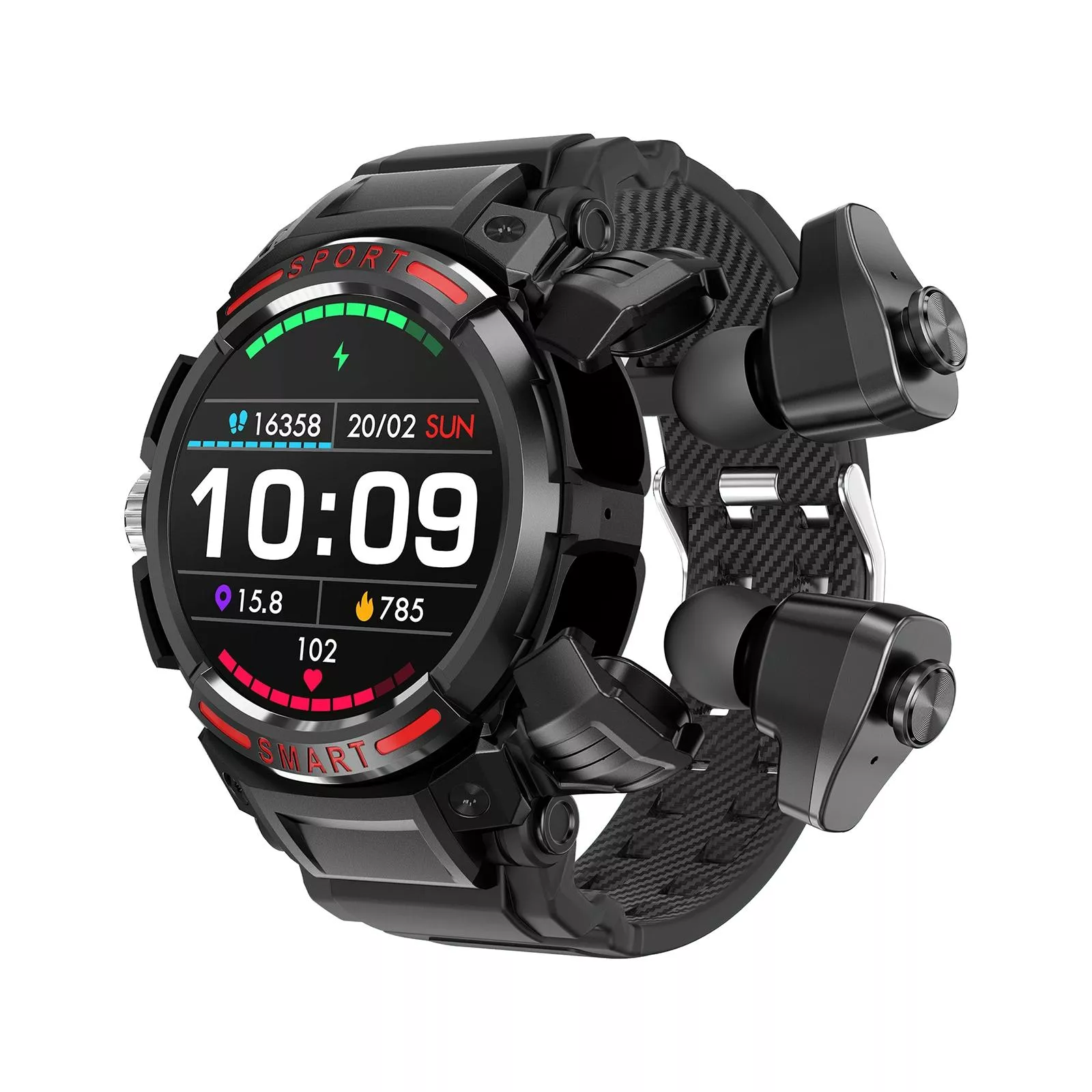 YONIS Montre Connect&eacute;e 2en1 Bluetooth 5.2 IP67 Autonomie 50j